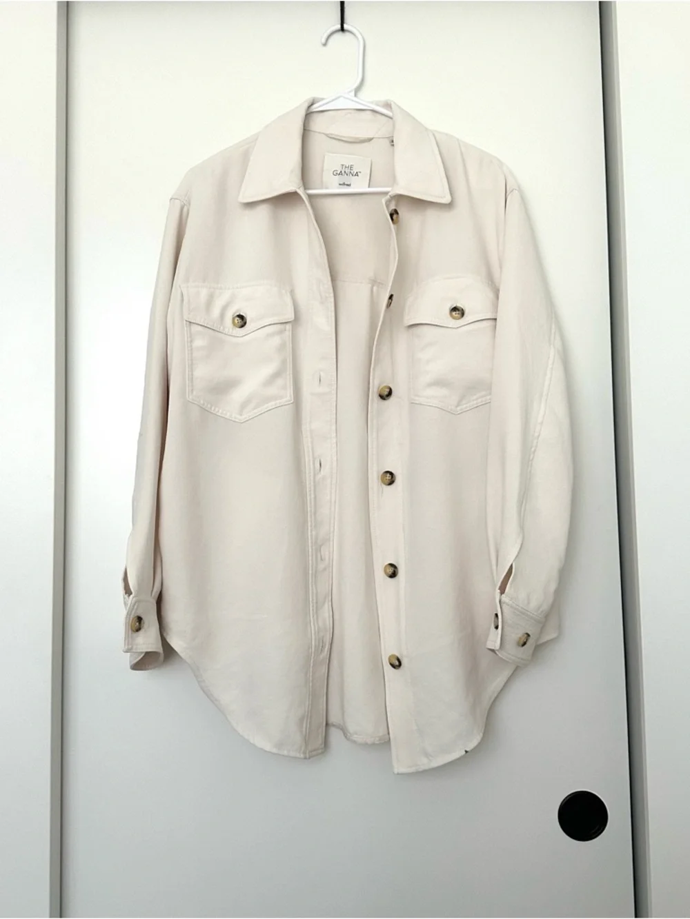 Wilfred Cream Collared Shacket - Picture 4 of 9